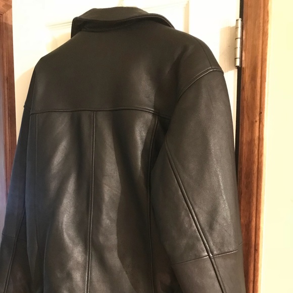 Leather Dress Coat Medium - Picture 2 of 3